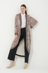 HatunAtila Oversize Dijital Baskı Gold İşleme Şerit Detaylı Hırka 4999