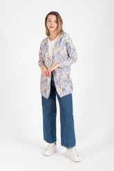 HatunAtila Desenli Uzun Triko Hırka - 5000-2