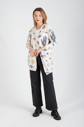 HatunAtila Desenli Uzun Triko Hırka - 5000-10