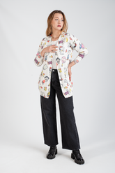 HatunAtila Desenli Uzun Triko Hırka - 5000-11