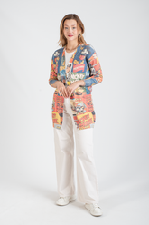 HatunAtila Desenli Uzun Triko Hırka - 5000-16