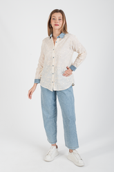 HatunAtila Dantel Gömlekli Kot Takım 8671 Ekru