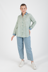 HatunAtila Dantel Gömlekli Kot Takım 8671 Yeşil