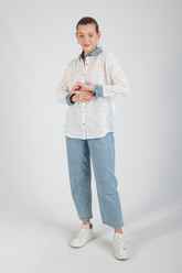 HatunAtila Dantel Gömlekli Kot Takım 8671 Beyaz