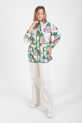 HatunAtila Cepli Desenli Kapitone Ceket - 7656-2