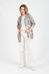 HatunAtila Desenli Uzun Triko Hırka - 5000-1