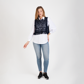 HatunAtila Püsküllü Dantel Süveter - 5043 Lacivert