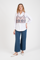 HatunAtila Askılı Kroşe Triko Süveter - 5077 Pembe