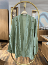 Hatun Atila Kadın Boncuk İşlemeli Kimono Yeşil