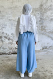 Hatun Atila Melanj Keten Etekli Pantolon 8826 Buz Mavisi