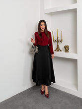 Yandan Bağlamalı Katlı Scuba Etek 8958 - Siyah