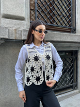 HatunAtila Desenli Akrilik Süzene Yelek 5197 - Siyah