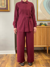 Hatun Atila Yazlık Pantolonlu İkili Takım 8810 Bordo