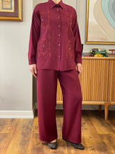 Hatun Atila Yazlık İşlemeli İkili Takım 8811 Bordo