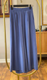 Beli Lastikli Geniş Paça Modal Etekli Pantolon 8809 - İndigo