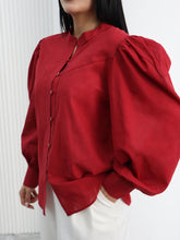 Hatun Atila Balon Kollu Gömlek 8008 Bordo