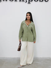 Hatun Atila Uzun Kollu Gömlek 5191 Haki Yeşili