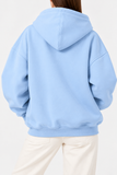 Kadın Fermuarlı Kapüşonlu Cepli Oversize Sweatshirt Hırka 27701 - Mavi