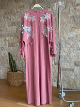 HatunAtila Organze Çiçekli Taş Detaylı Triko Elbise