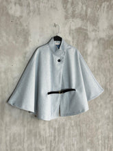 Hatun Atila Kaşe Pelerin Panço Buz Mavisi - 8720