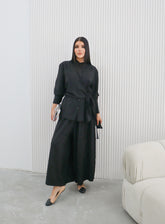 Hatun Atila Yazlık Etek Pantolonlu İkili Takım 2510 Siyah