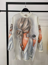 HatunAtila Desenli Bisiklet Yaka Uzun Kazak - 4769-54