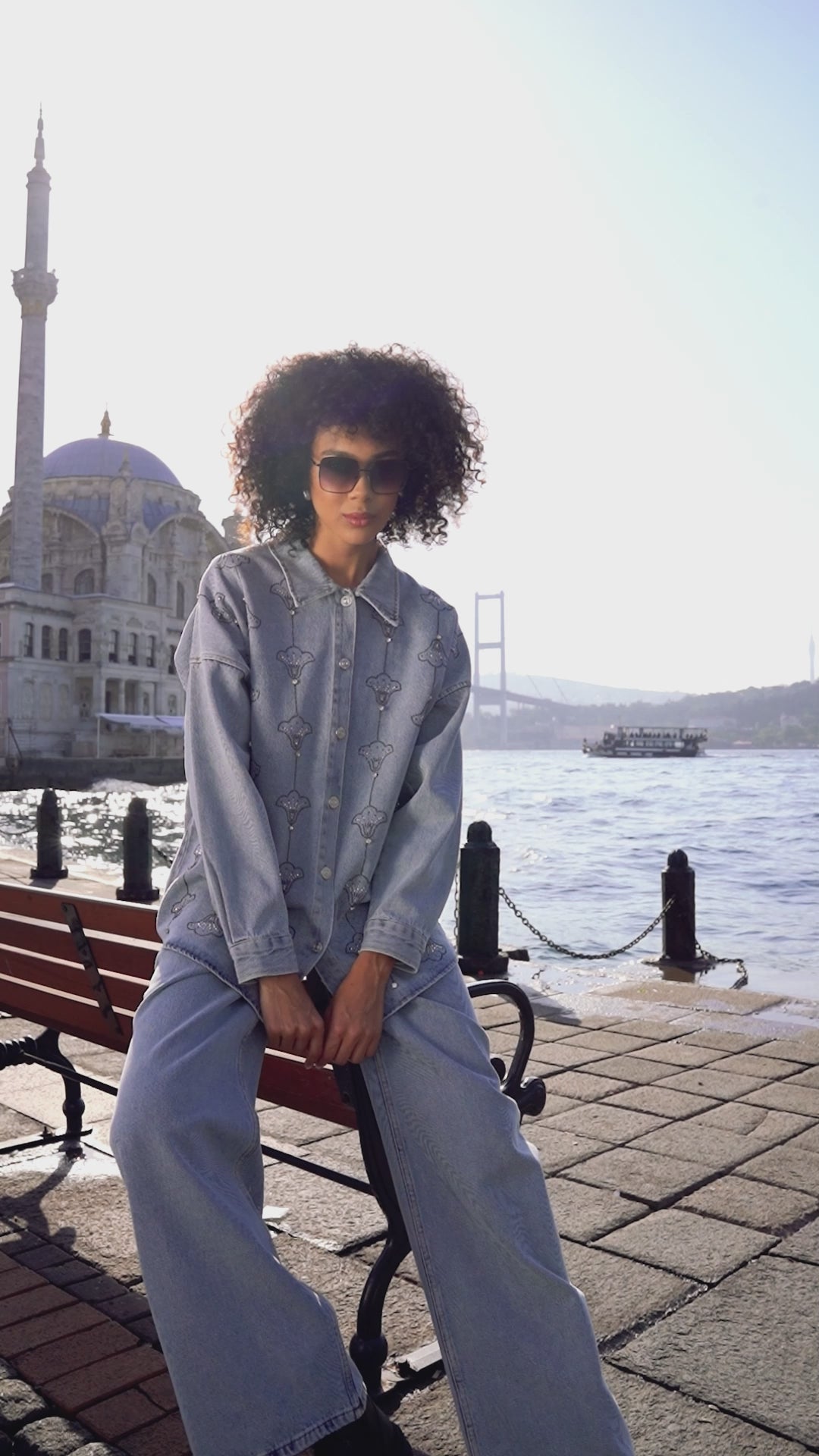 HatunAtila Taş İşlemeli İkili Kot Takım 8688