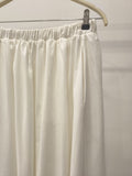 Beli Lastikli Cepli ve Astarlı Keten Etek 2558 - Beyaz