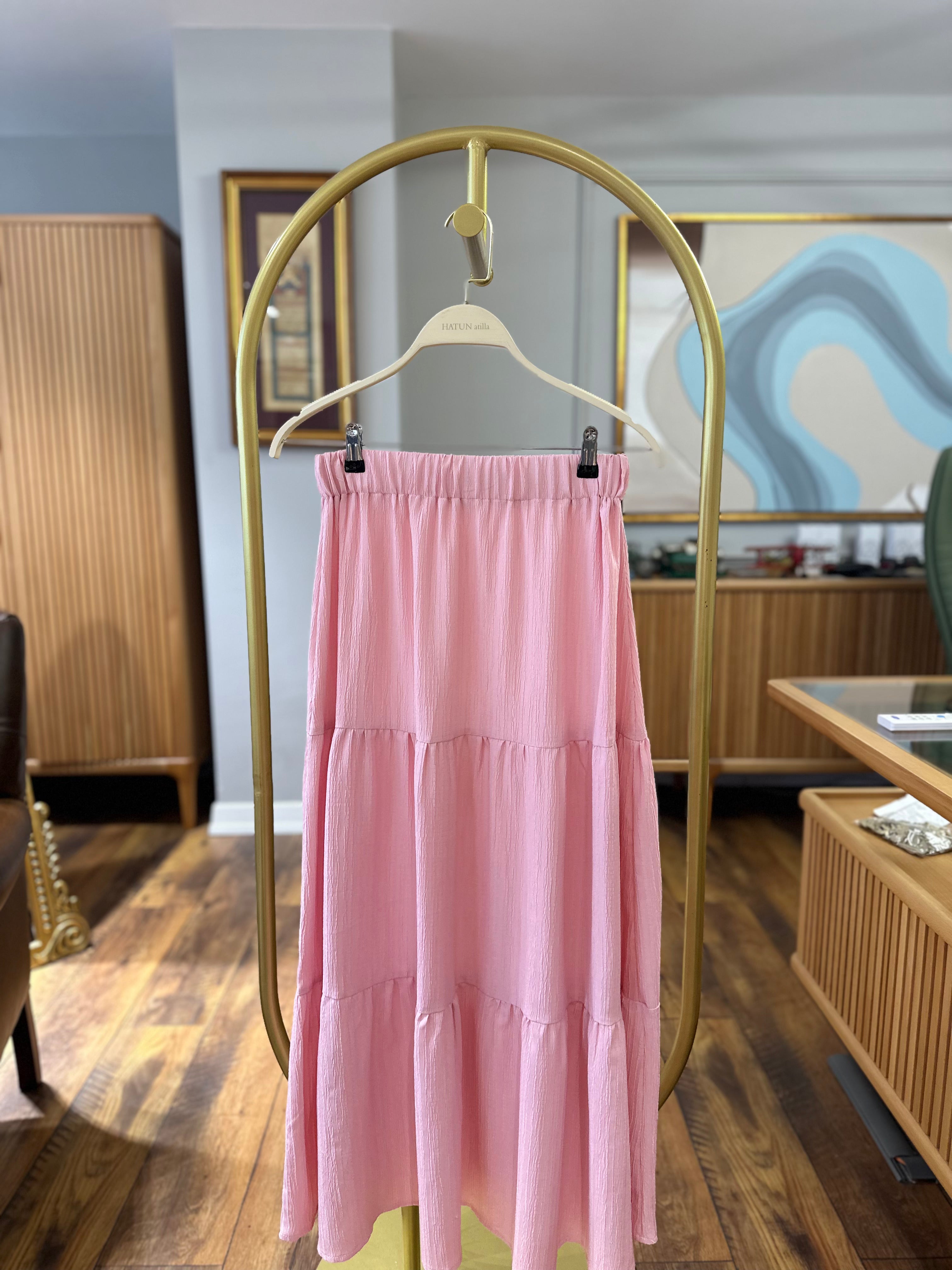 Hatun Atila Kat Kat Kırışık Etek