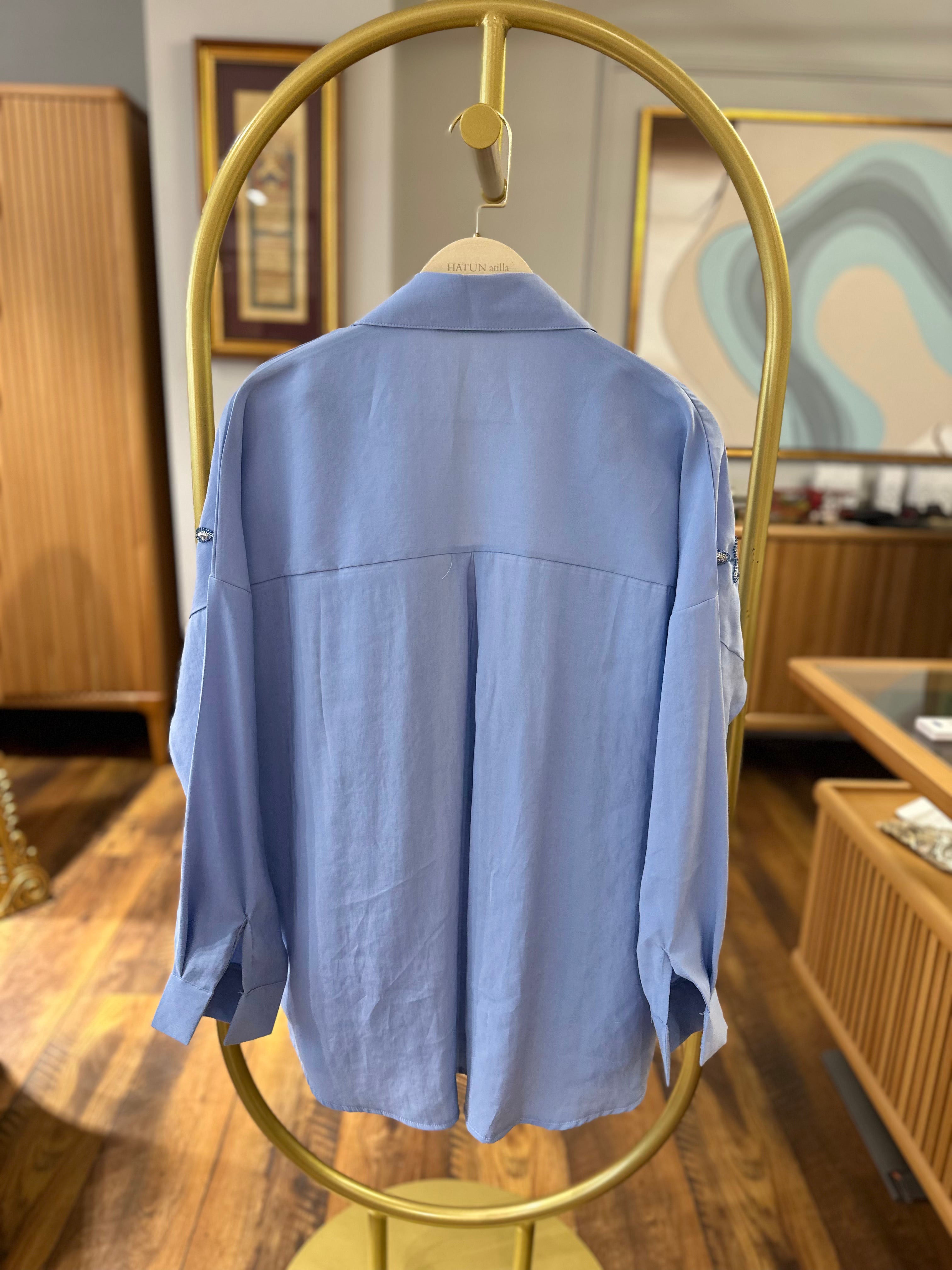 Hatun Atila Pul ve Payet İşlemeli Kimono