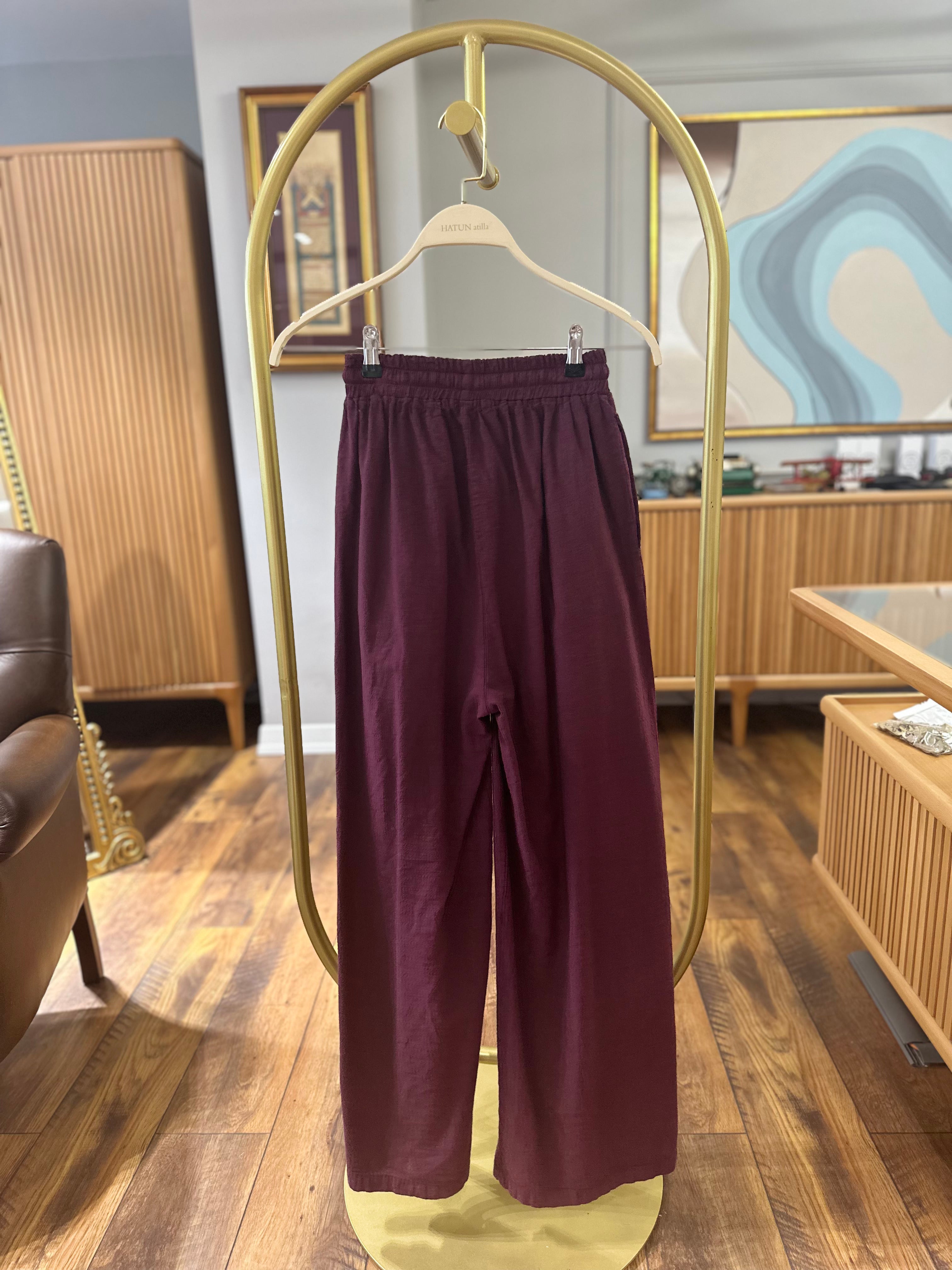 Hatun Atila Bağcıklı Keten Pantolon