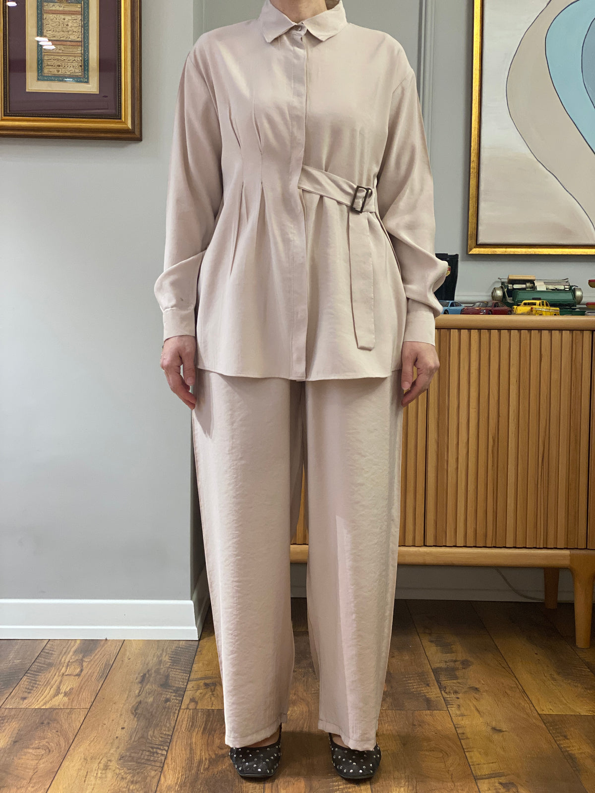 Hatun Atila Yazlık İkili Takım 8815 Bej