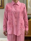 Hatun Atila Yazlık İşlemeli İkili Takım 8811 Pembe
