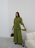 Hatun Atila Yazlık Etek Pantolonlo İkili Takım 2510 Yeşil