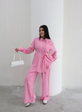 Hatun Atila Yazlık Pantolonlu İkili Takım 8810 Pembe