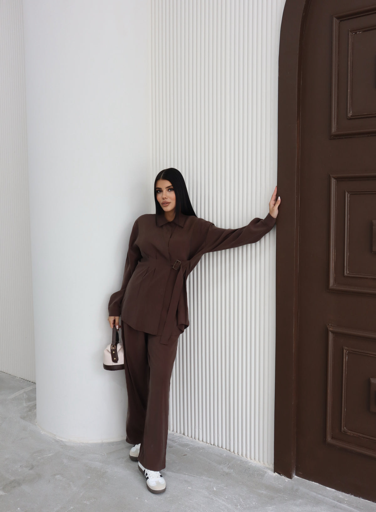 Hatun Atila Yazlık İkili Takım 8815 Kahverengi