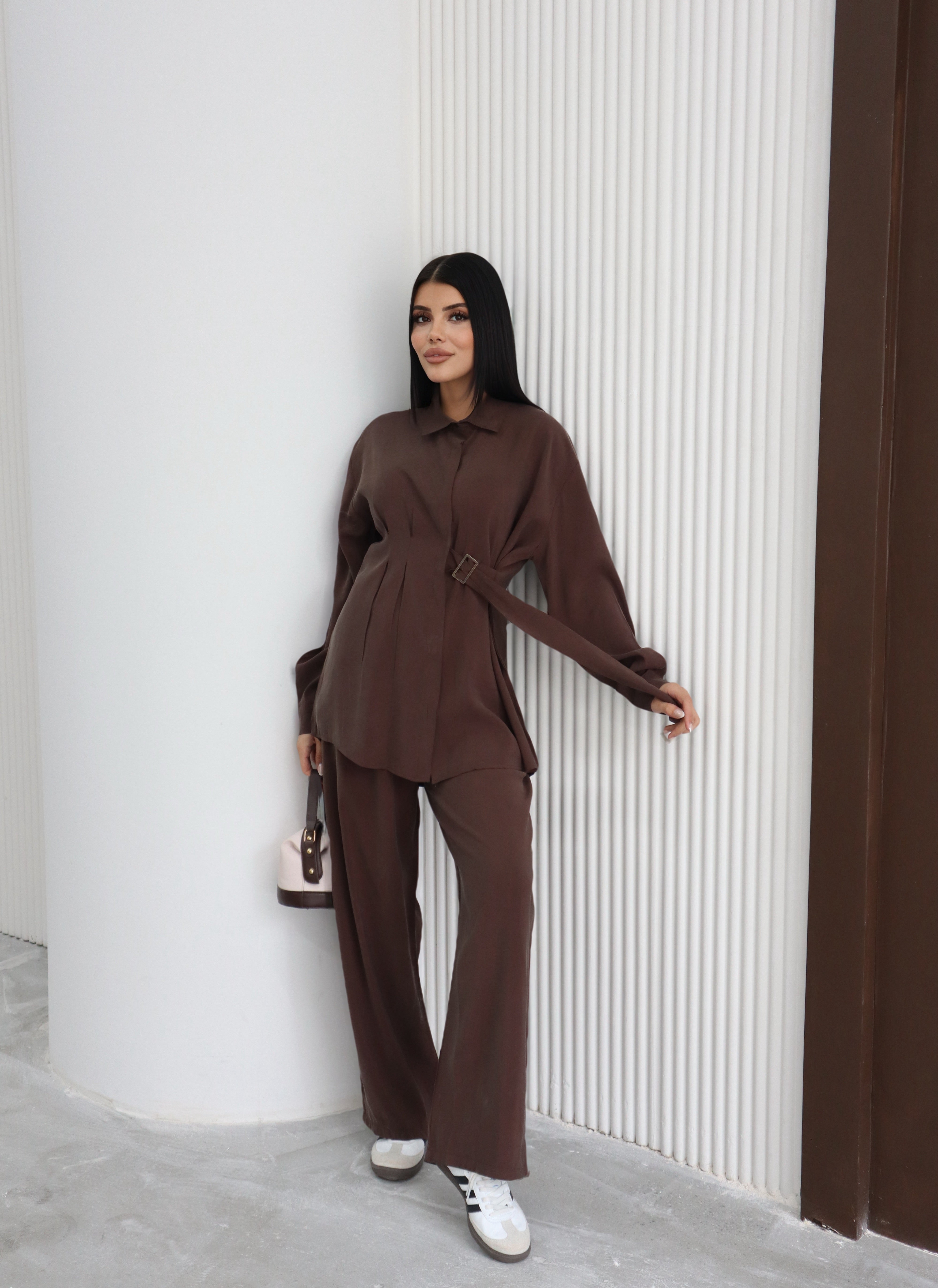 Hatun Atila Yazlık İkili Takım 8815 Kahverengi
