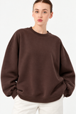 Şardonlu Üç İplik Sweatshirt Kahverengi - 27762