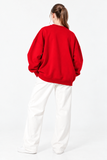Şardonlu Üç İplik Sweatshirt Kırmızı  -27762