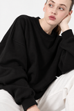 Şardonlu Üç İplik Sweatshirt Siyah -27762