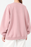 Şardonlu Üç İplik Sweatshirt Pudra- 27762