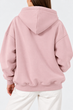 Kadın Fermuarlı Kapüşonlu Cepli Oversize Sweatshirt Hırka 27701- Pudra