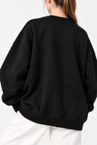 Şardonlu Üç İplik Sweatshirt Siyah -27762