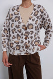 HatunAtila Leopar Desenli Triko Hırka 50341-2