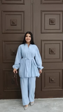 Hatun Atila Modal Kumaş Yazlık İkili Takım 8011 Buz Mavi